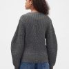 Maglione cardigan con maniche a botte
