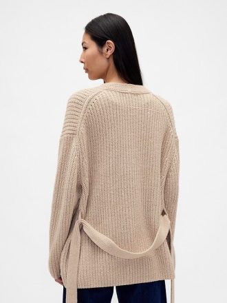 Maglione cardigan oversize avvolgente