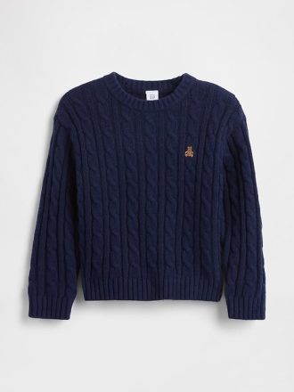 Maglione CashSoft a trecce per neonati e bambini