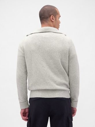 Maglione CashSoft con cerniera a un quarto