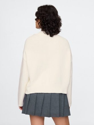 Maglione CashSoft corto con scollo a V alto