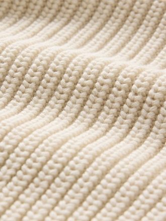 Maglione con scollo a V in 100% cotone con punto shaker
