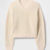 Maglione con scollo a V in 100% cotone con punto shaker