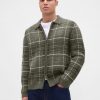 Maglione con zip a quadri spazzolati Maglione con zip a quadri spazzolati