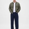 Maglione con zip a quadri spazzolati Maglione con zip a quadri spazzolati
