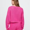 Maglione corto all’uncinetto con scollo a barca