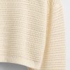 Maglione corto all’uncinetto con scollo a barca