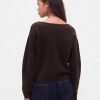 Maglione corto elasticizzato con maniche a lanterna CashSoft