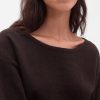 Maglione corto elasticizzato con maniche a lanterna CashSoft