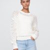 Maglione girocollo all’uncinetto in 100% cotone