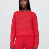 Maglione girocollo all’uncinetto in 100% cotone