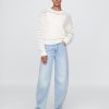 Maglione girocollo all’uncinetto in 100% cotone