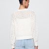 Maglione girocollo all’uncinetto in 100% cotone