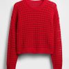 Maglione girocollo all’uncinetto in 100% cotone