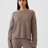 Maglione girocollo CashSoft Shaker-Stitch