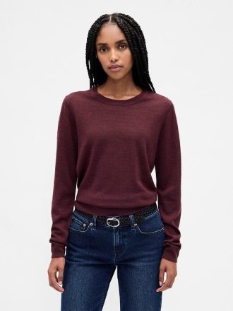 Maglione girocollo in lana merino