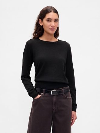 Maglione girocollo in lana merino