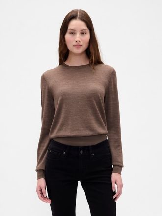 Maglione girocollo in lana merino