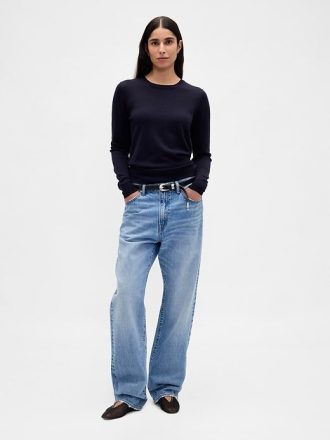 Maglione girocollo in lana merino