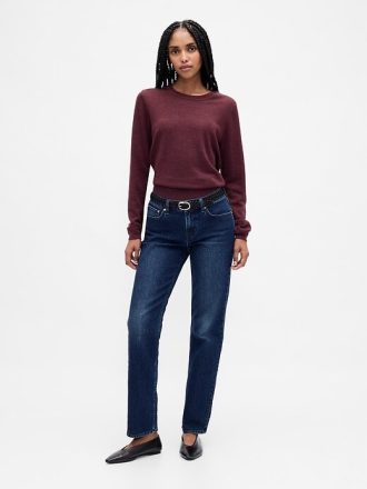 Maglione girocollo in lana merino