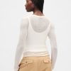 Maglione Henley a coste trasparenti