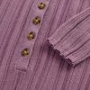 Maglione Henley a coste trasparenti Maglione Henley a coste trasparenti