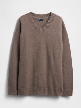 Maglione oversize con scollo a V CashSoft