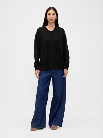 Maglione oversize con scollo a V CashSoft