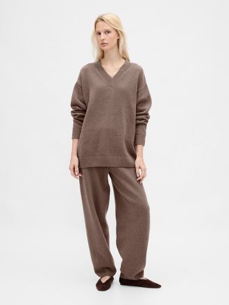 Maglione oversize con scollo a V CashSoft