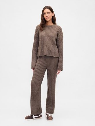 Maglione oversize in maglia a trecce CashSoft