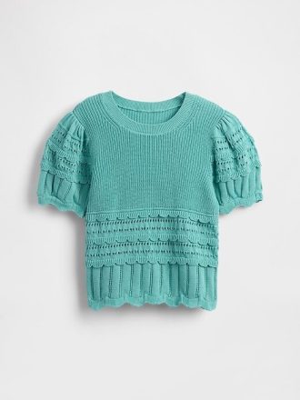 Maglione per bambini con motivo misto smerlato
