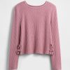 Maglione per bambini in maglia a coste Softspun con lacci laterali