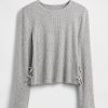 Maglione per bambini in maglia a coste Softspun con lacci laterali