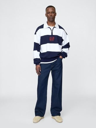 Maglione pesante con logo a righe