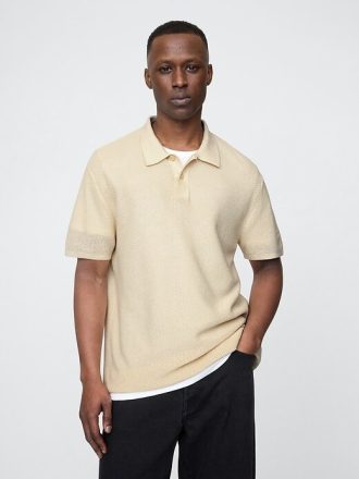 Maglione polo all’uncinetto testurizzato