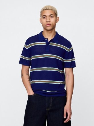 Maglione polo all’uncinetto testurizzato