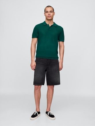 Maglione polo all’uncinetto testurizzato