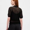 Maglione polo corto trasparente Maglione polo corto trasparente
