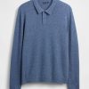 Maglione polo in misto lana merino Maglione polo in misto lana merino