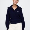Maglione pullover con mezza zip in 100% cotone Maglione pullover con mezza zip in 100% cotone