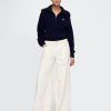 Maglione pullover con mezza zip in 100% cotone Maglione pullover con mezza zip in 100% cotone