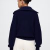 Maglione pullover con mezza zip in 100% cotone Maglione pullover con mezza zip in 100% cotone