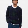 Maglione scozzese con scollo a V Maglione scozzese con scollo a V