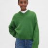 Maglione squadrato con scollo a V per bambini Maglione squadrato con scollo a V per bambini