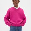 Maglione squadrato con scollo a V per bambini Maglione squadrato con scollo a V per bambini