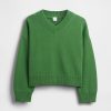 Maglione squadrato con scollo a V per bambini Maglione squadrato con scollo a V per bambini
