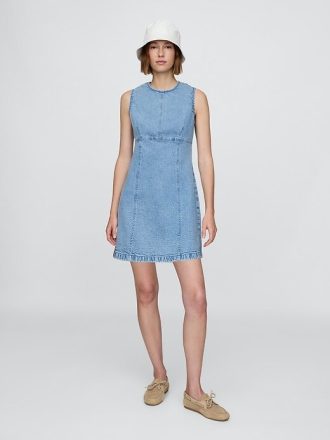 Mini abito a tubino in denim