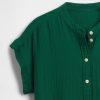Mini abito-camicia in garza di cotone