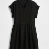 Mini abito-camicia in garza di cotone