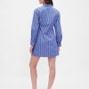 Mini abito-camicia in popeline di cotone biologico Mini abito-camicia in popeline di cotone biologico